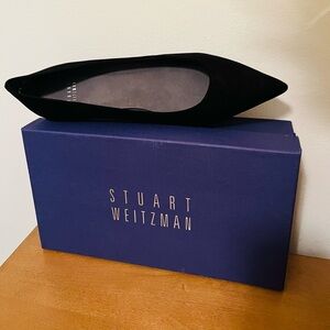 STUART WEITZMAN kitten heel POCO BLACK SUEDE • size 10 • NEW IN BOX
